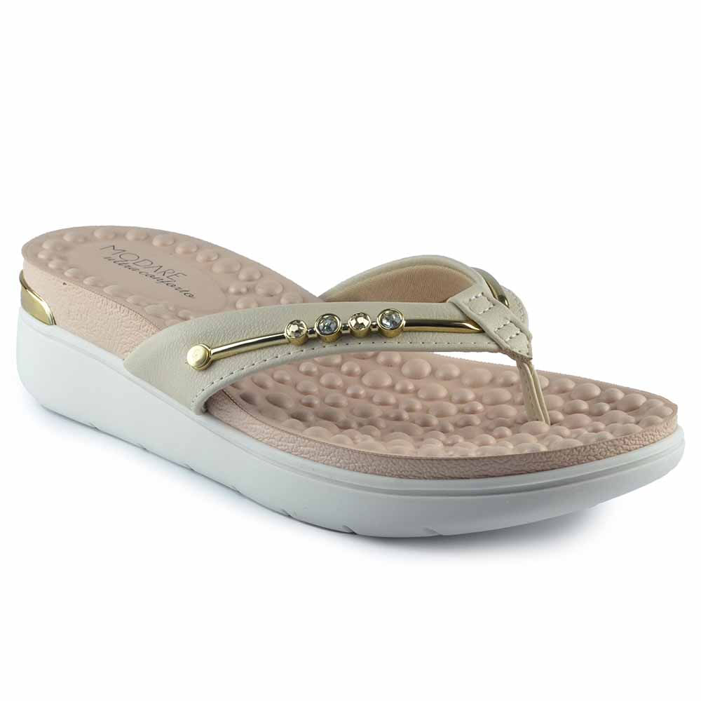 Sandália Papete Modare Feminina Metalizada TM 7151.115 - Foto 2