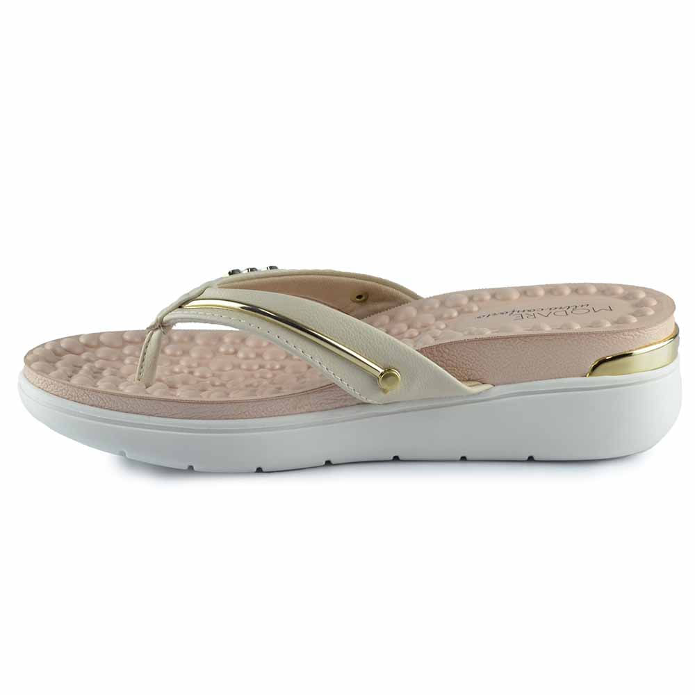 Sandália Papete Modare Feminina Metalizada TM 7151.115 - Foto 3