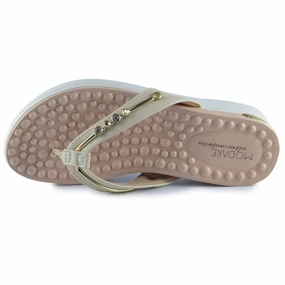 Sandália Papete Modare Feminina Metalizada TM 7151.115 - Foto 4