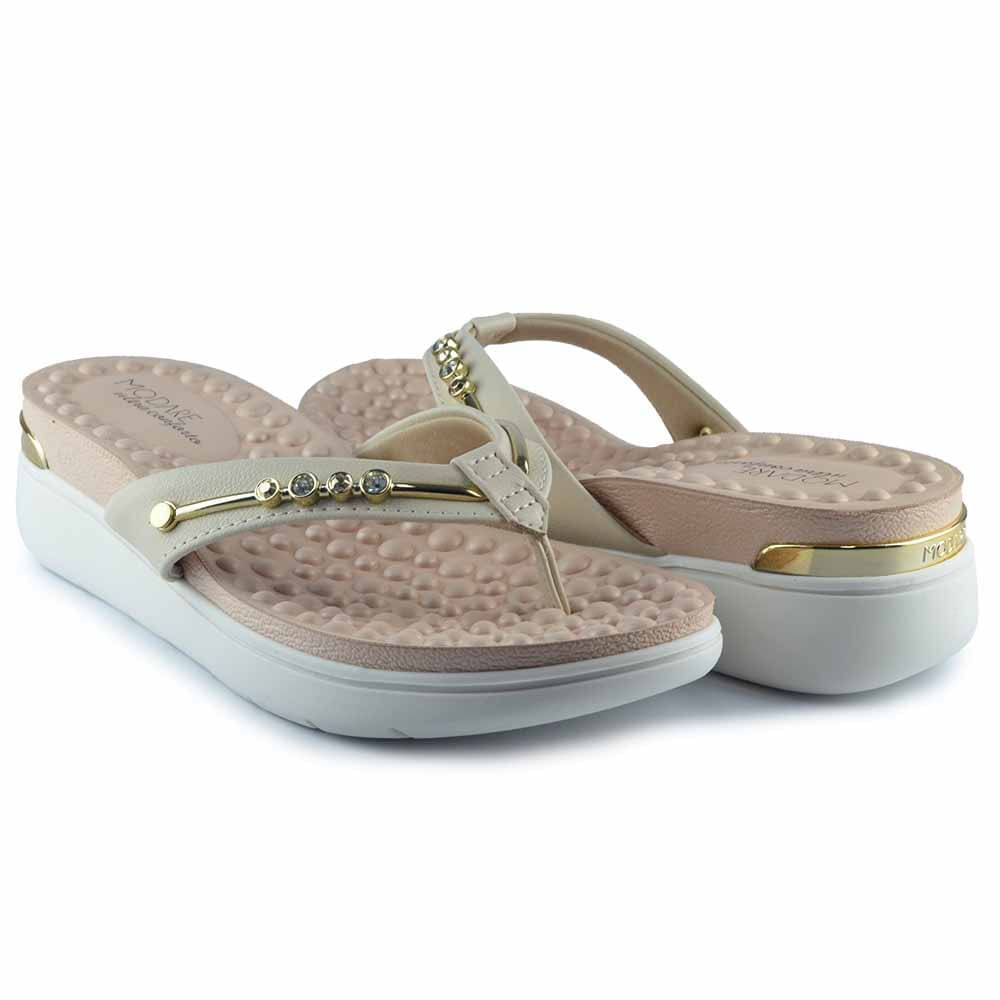 Sandália Papete Modare Feminina Metalizada TM 7151.115 - Foto 6