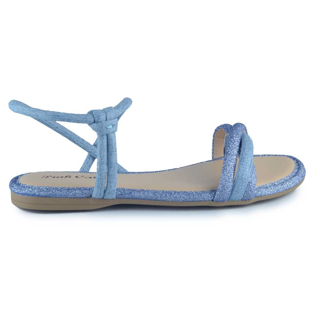 Sandália Rasteira Infantil Pink Cats Feminina V3906 - Foto 1