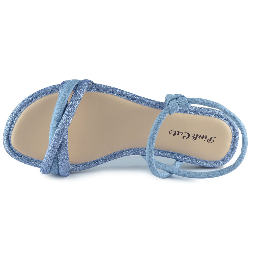 Sandália Rasteira Infantil Pink Cats Feminina V3906 - Foto 4