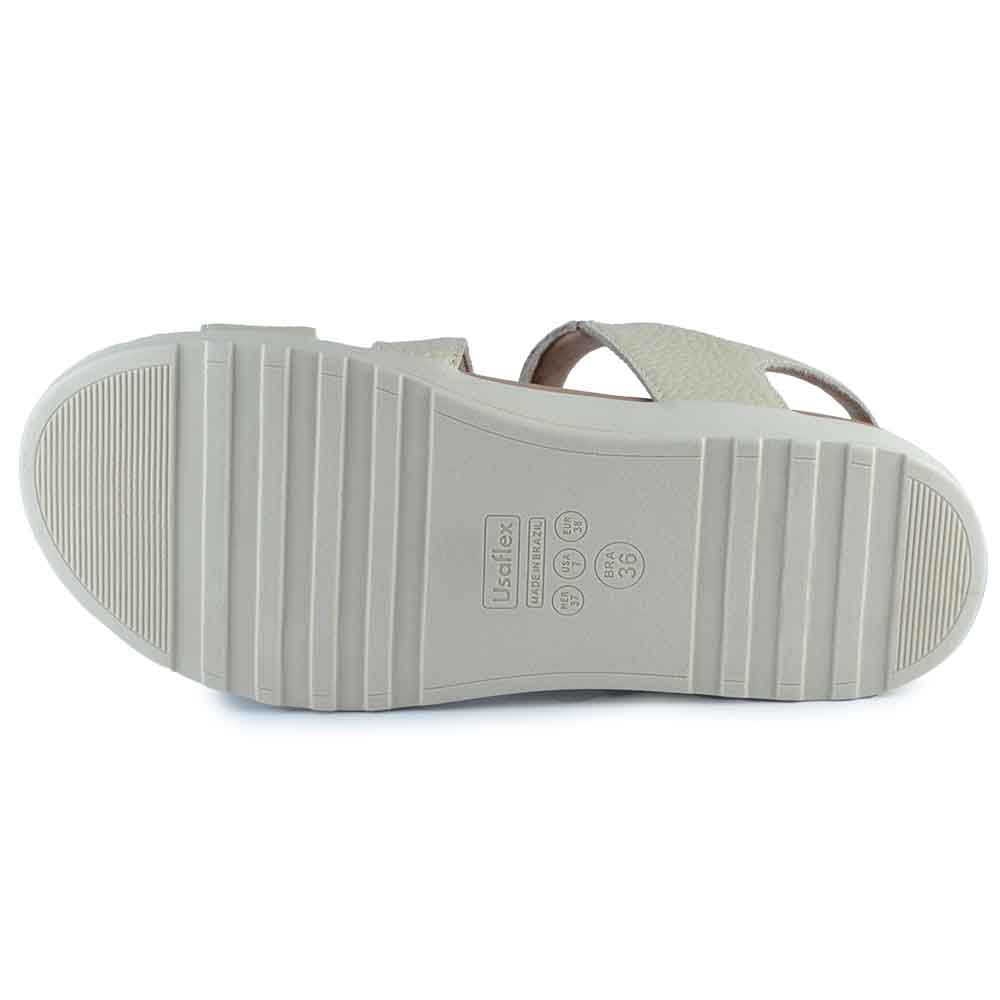 Sandália Papete Usaflex Feminina em Couro BK AD3923 - Foto 5