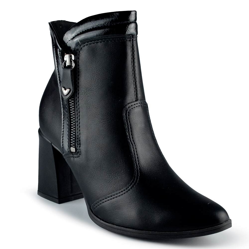 Bota Cano Médio Salto Alto Bloco Mississipi Feminina MA123 - Foto 2