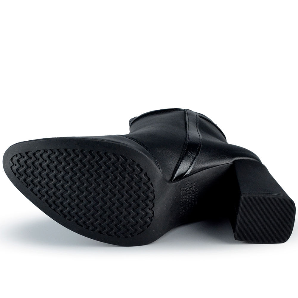 Bota Cano Médio Salto Alto Bloco Mississipi Feminina MA123 - Foto 5