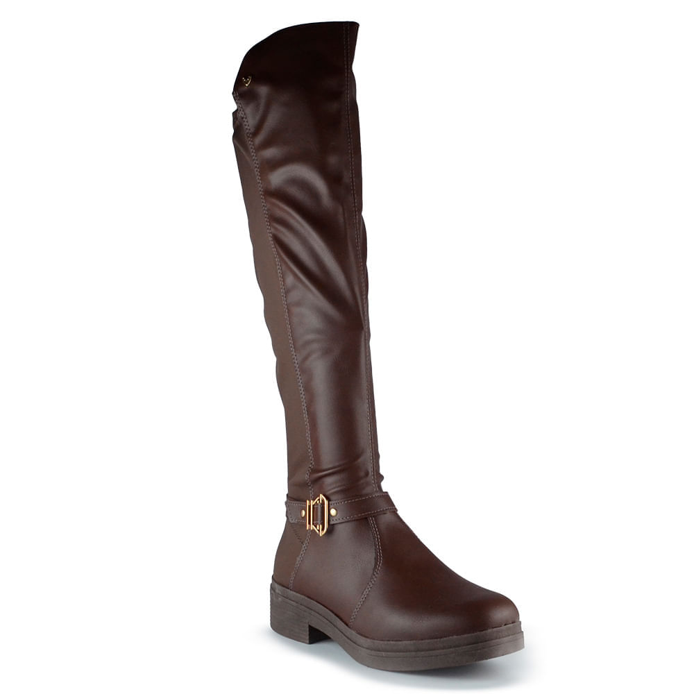 Bota Montaria Cano Longo Salto Baixo Mississipi Feminina MA711 - Foto 2