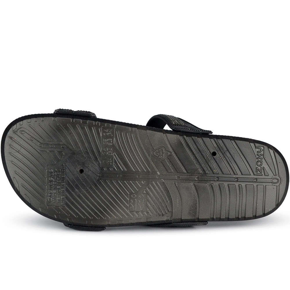 Sandália Slide Zaxy Glow Feminina Strass - Brilho BK 19017 - Foto 5