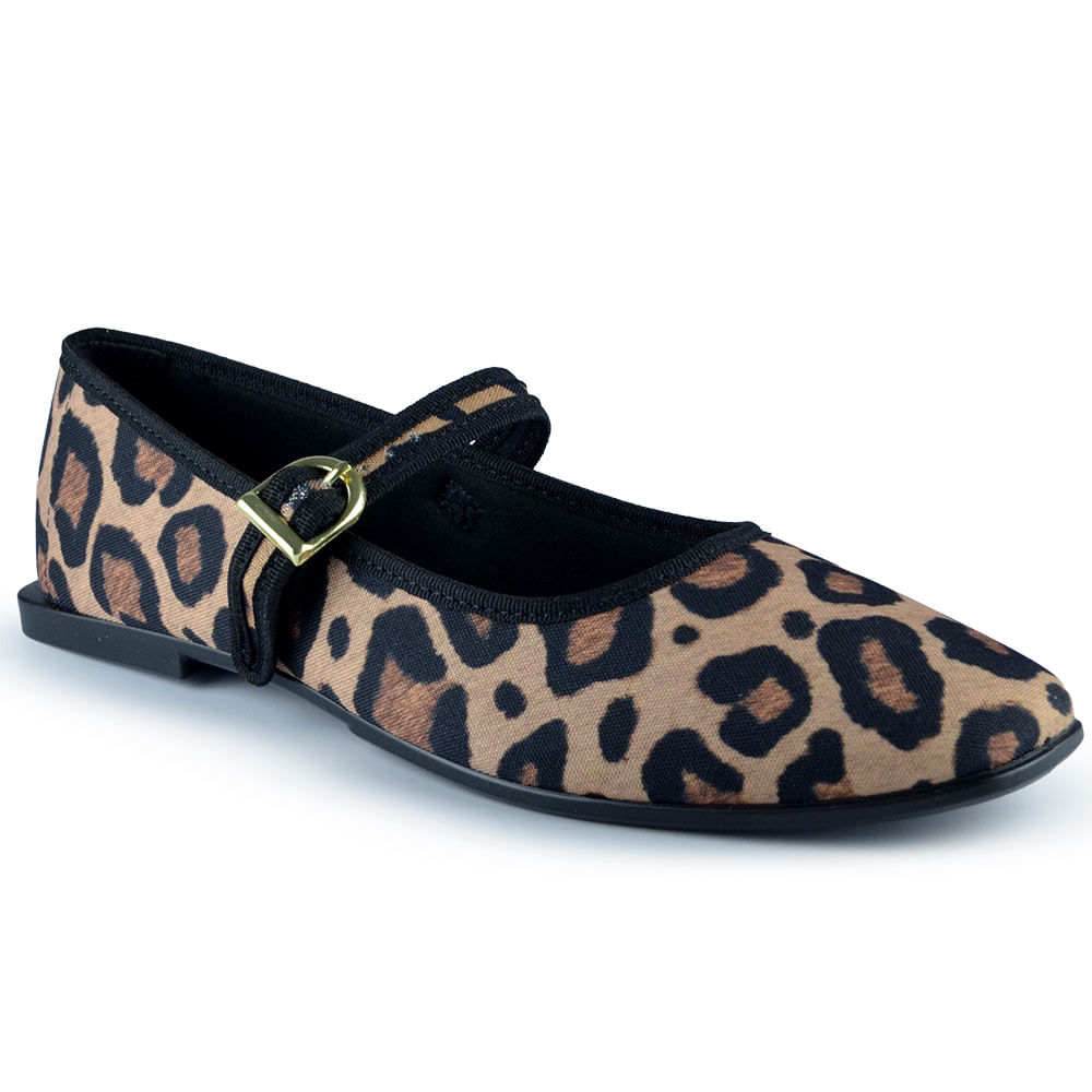 Sapatilha Moleca Feminina Animal Print 5798.101 - Foto 2