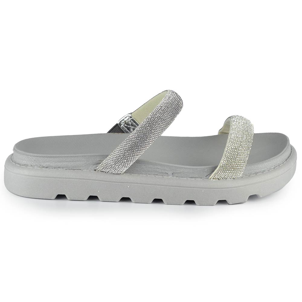 Sandália Papete Vizzano Feminina Strass - Brilho BK 6459.110 MADRI - Foto 1