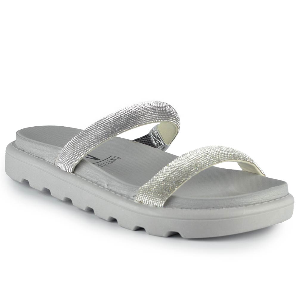 Sandália Papete Vizzano Feminina Strass - Brilho BK 6459.110 MADRI - Foto 2