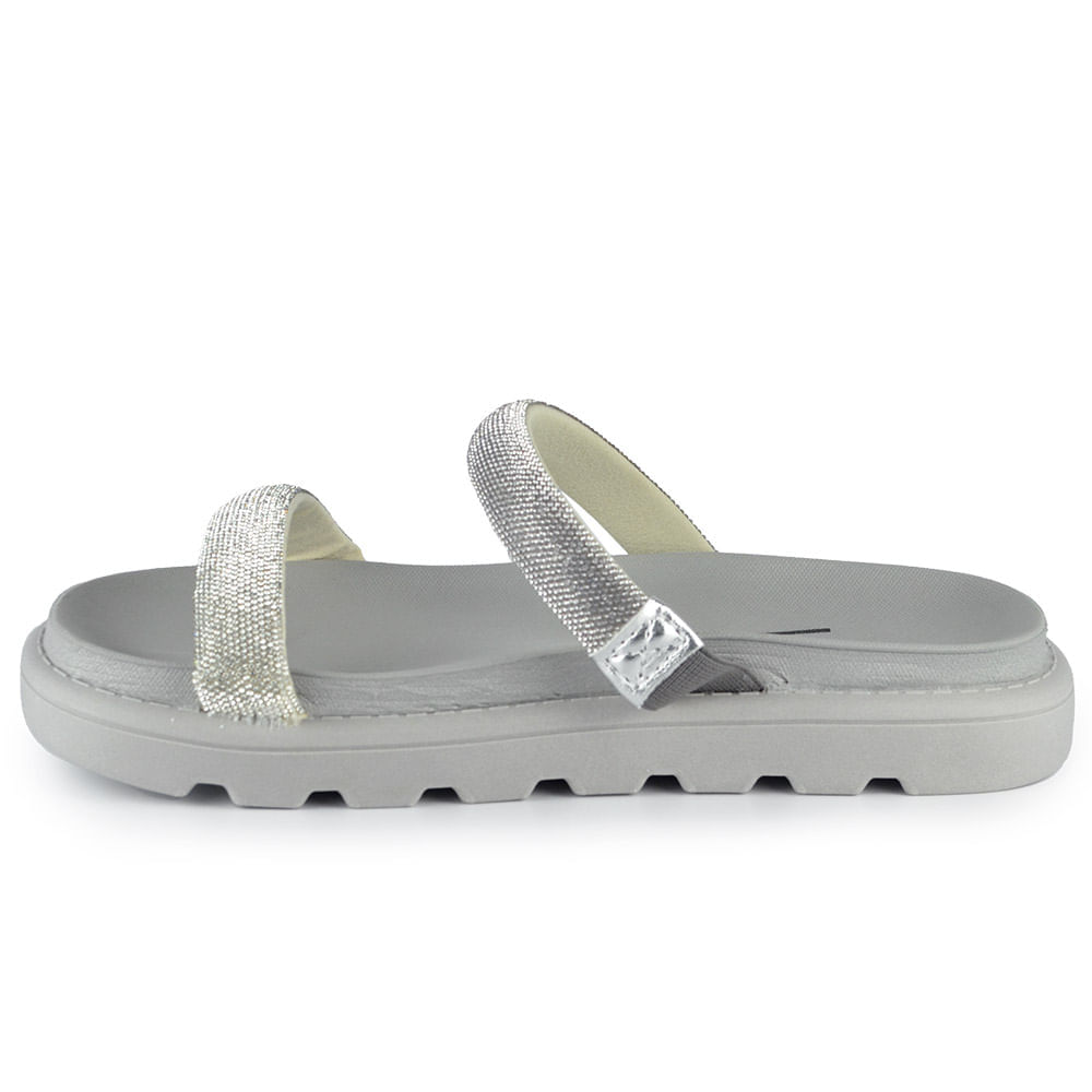 Sandália Papete Vizzano Feminina Strass - Brilho BK 6459.110 MADRI - Foto 3