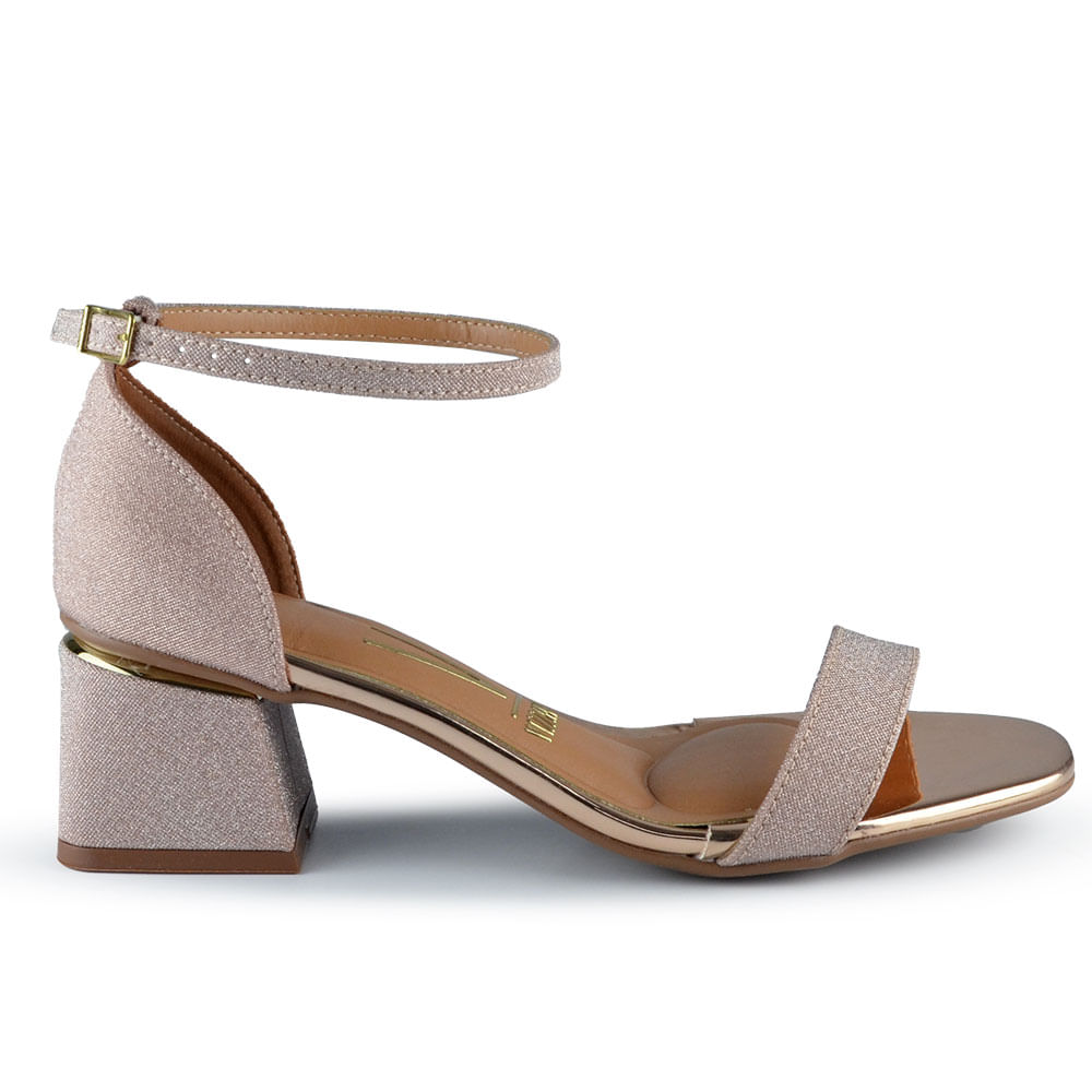 Sandália Feminina Salto Bloco Sandalia Vizzano Salto Grosso Medio