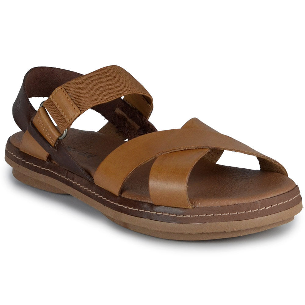 Sandália New Face Feminina em Couro Salto Baixo 21821 - Foto 2