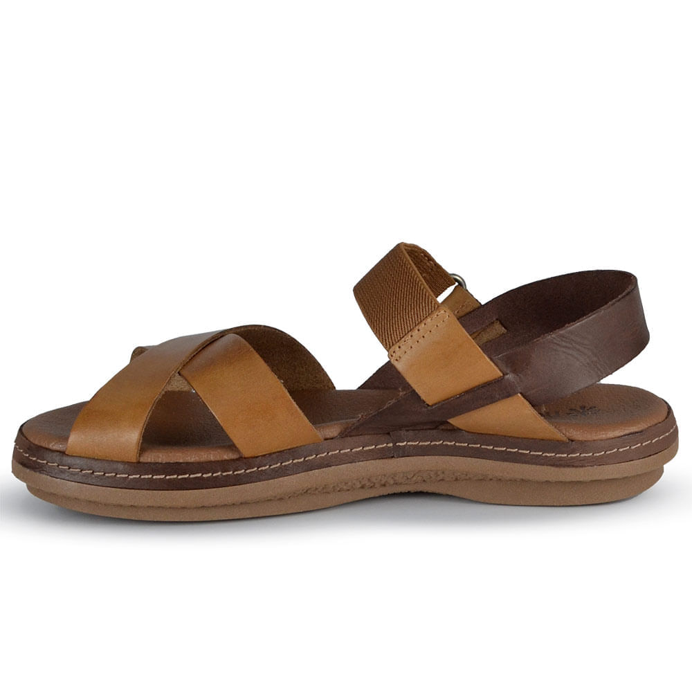 Sandália New Face Feminina em Couro Salto Baixo 21821 - Foto 3