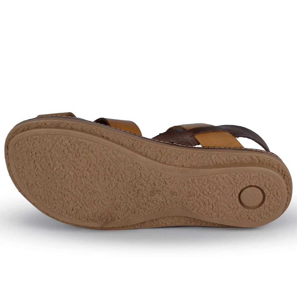 Sandália New Face Feminina em Couro Salto Baixo 21821 - Foto 5