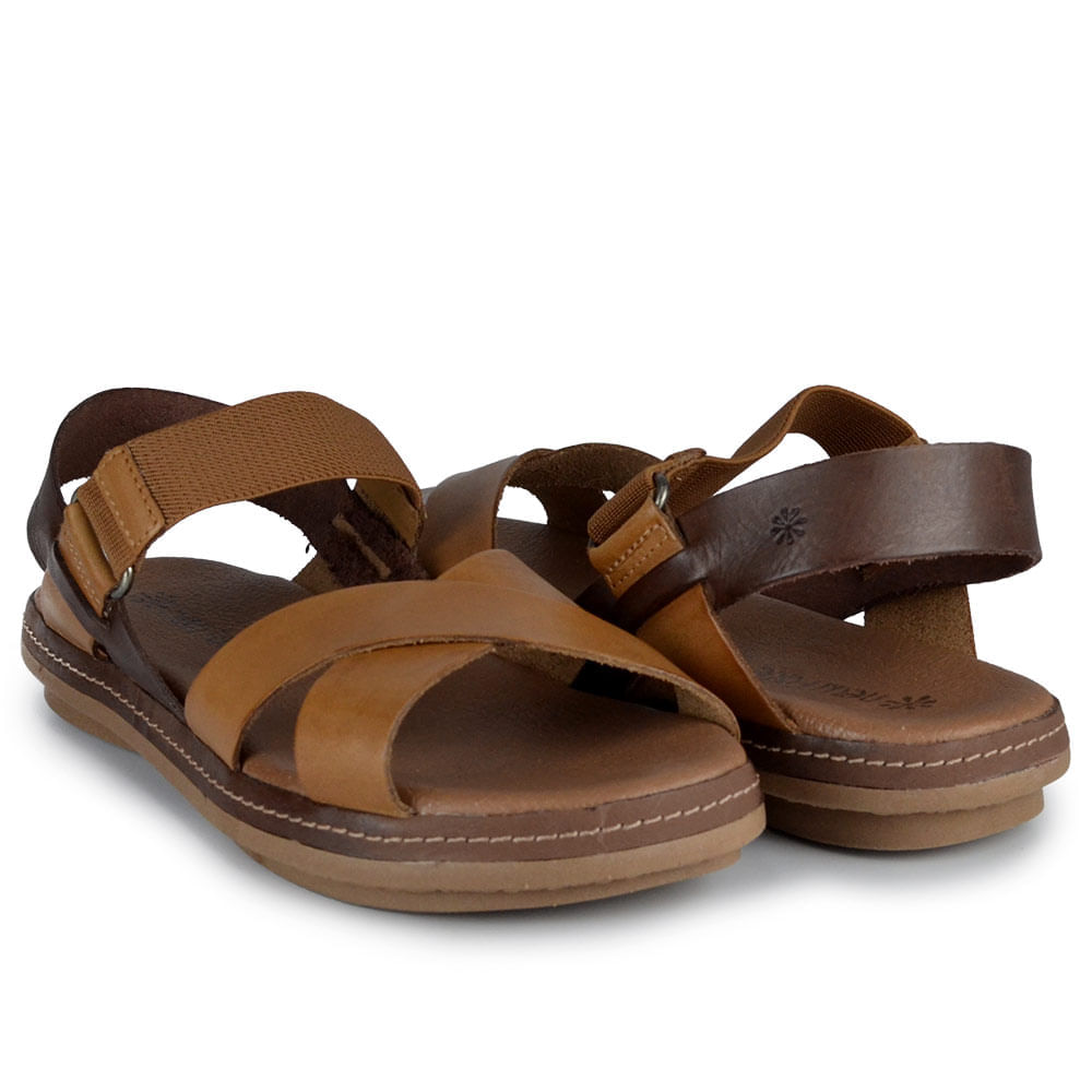 Sandália New Face Feminina em Couro Salto Baixo 21821 - Foto 6