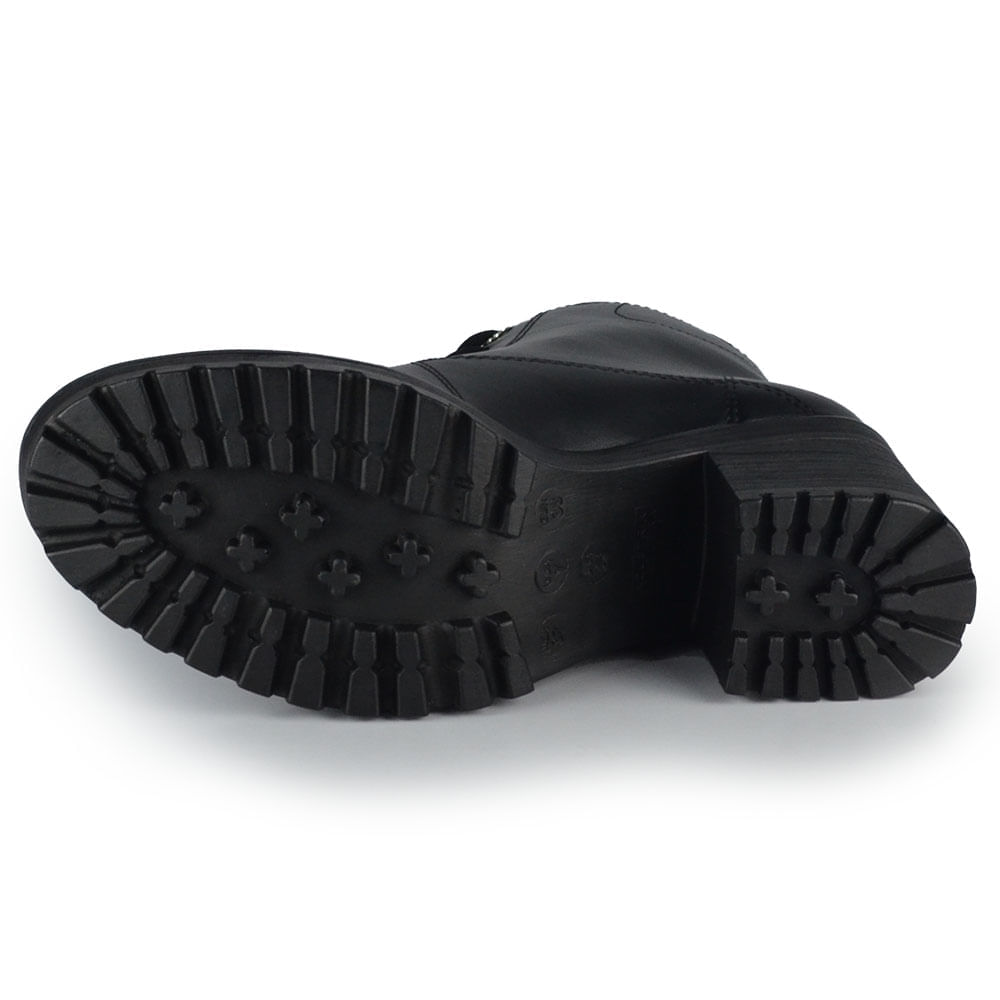 Bota Cano Baixo Via Marte Feminina Salto Alto Bloco 003-001-01 - Foto 5