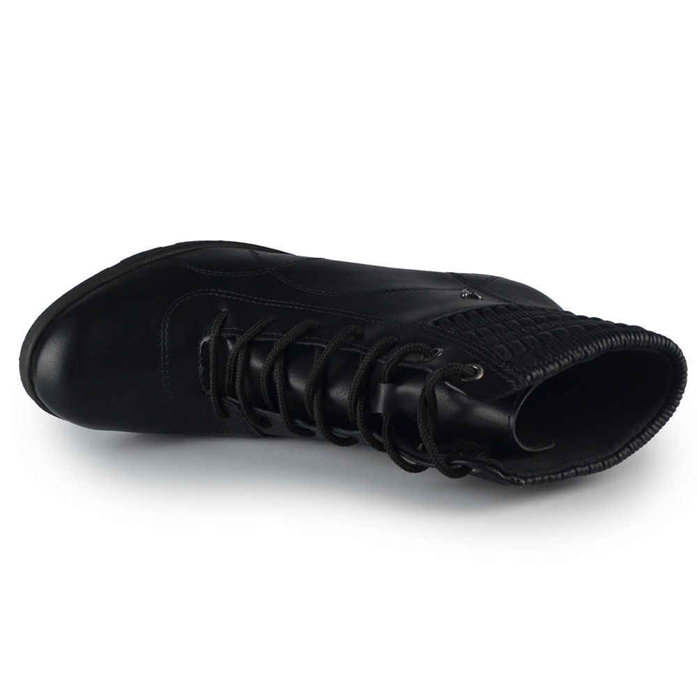 Bota Cano Curto Salto Alto Mississipi Feminina MI721 - Foto 4