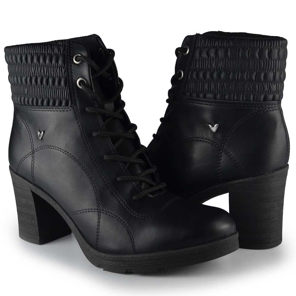 Bota Cano Curto Salto Alto Mississipi Feminina MI721 - Foto 6