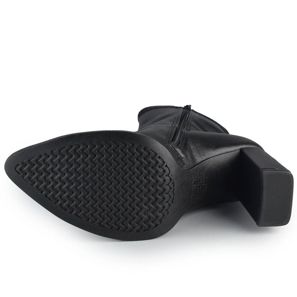 Bota Cano Curto Salto Alto Mississipi Feminina MA123 - Foto 5