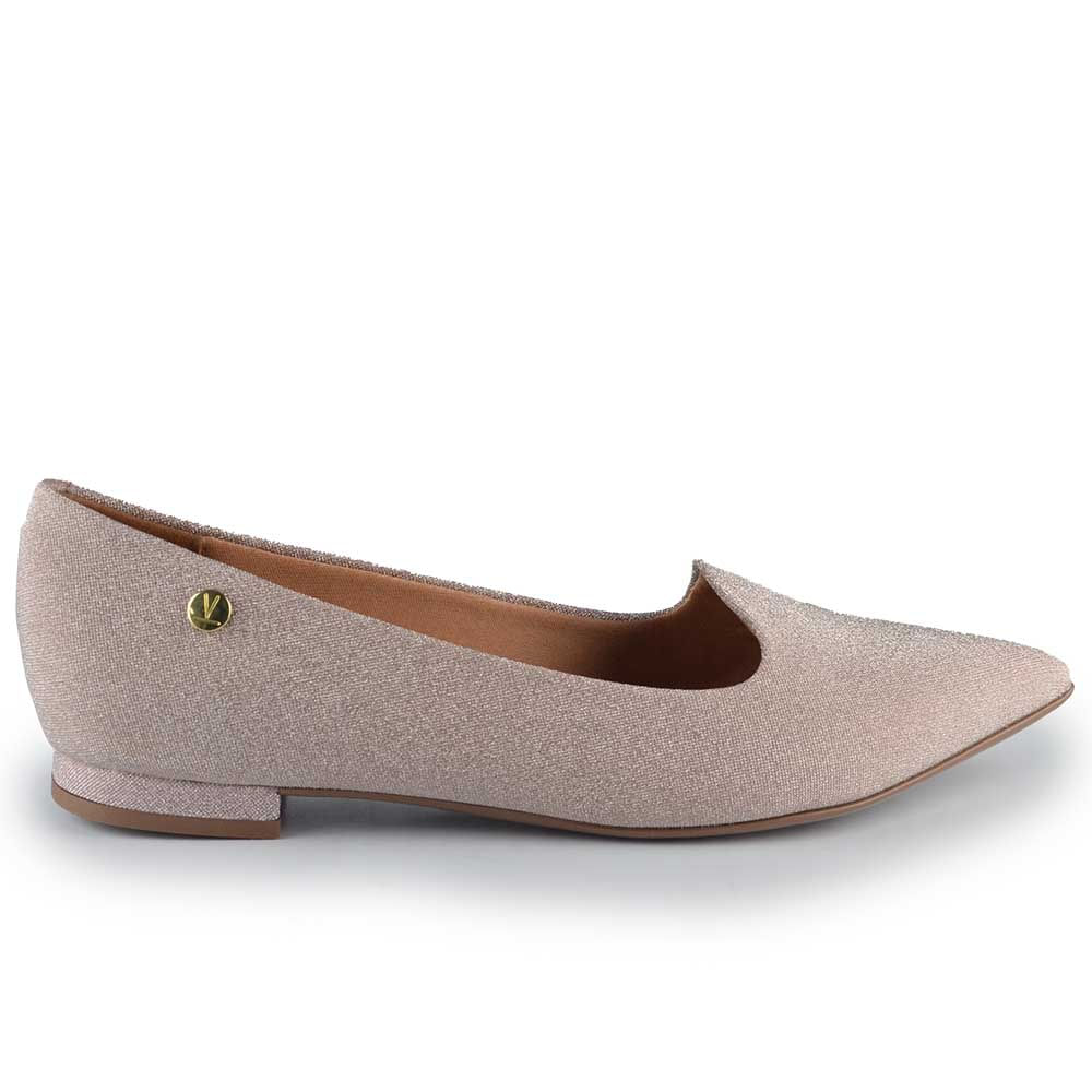 Sapatilha Feminina Bico Fino Glitter 1206.261 TELA - Foto 1