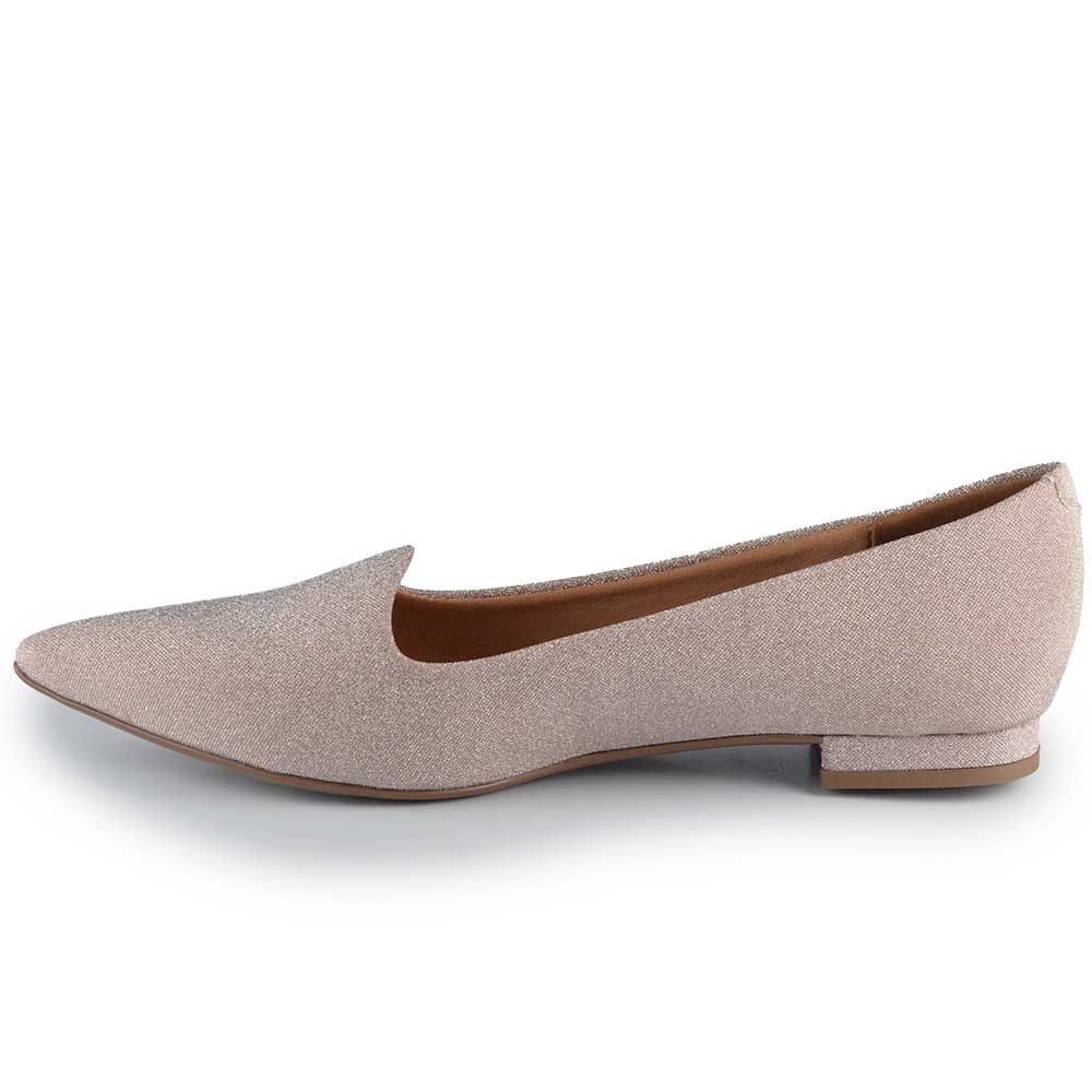 Sapatilha Feminina Bico Fino Glitter 1206.261 TELA - Foto 3