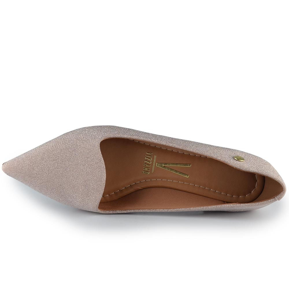 Sapatilha Feminina Bico Fino Glitter 1206.261 TELA - Foto 4