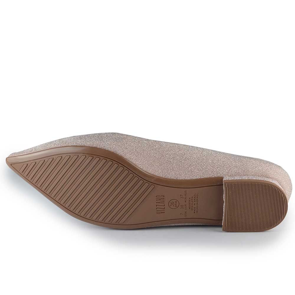 Sapatilha Feminina Bico Fino Glitter 1206.261 TELA - Foto 5