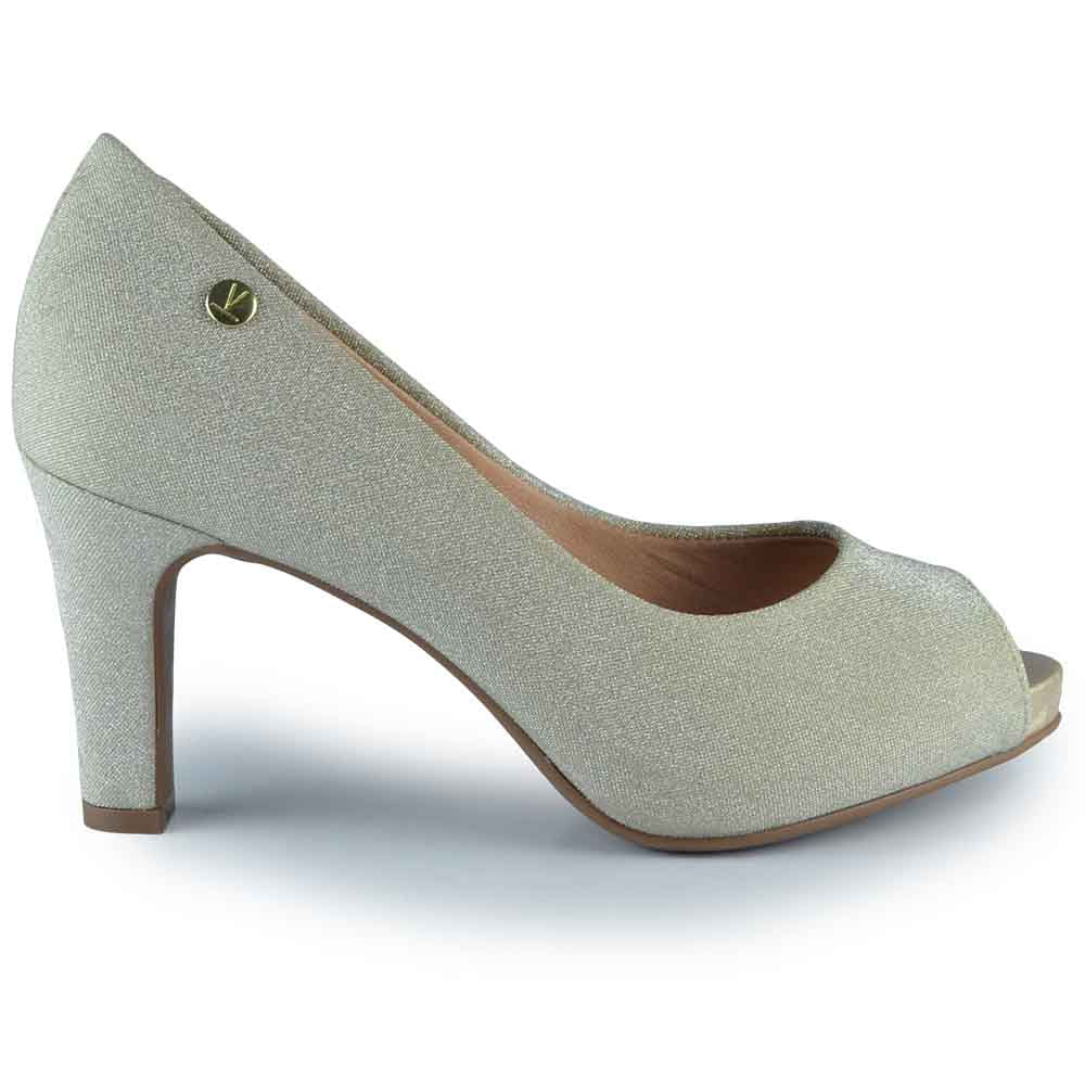 Scarpin Vizzano Feminino Salto Alto Glitter1840.300 TELA - Foto 1