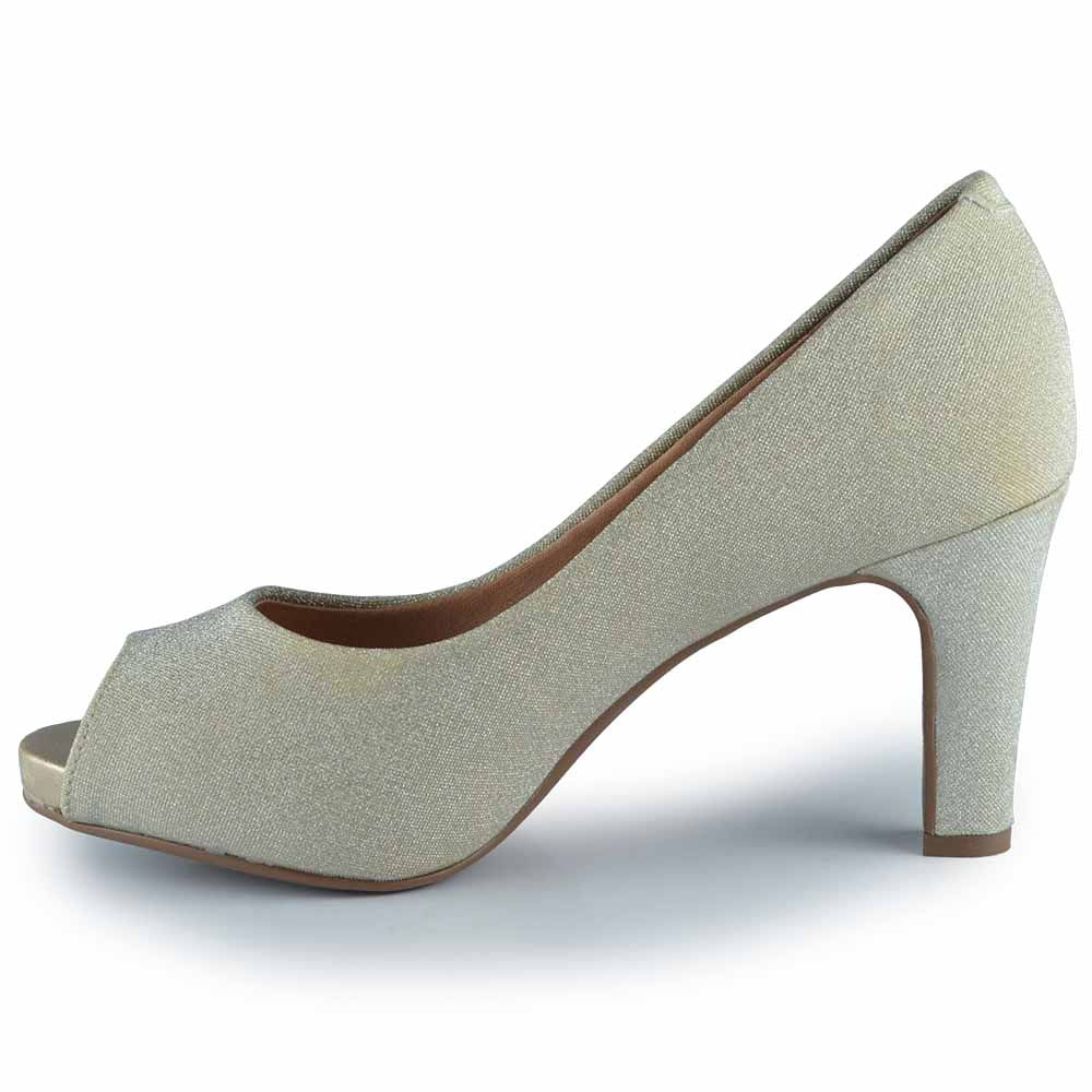 Scarpin Vizzano Feminino Salto Alto Glitter1840.300 TELA - Foto 3