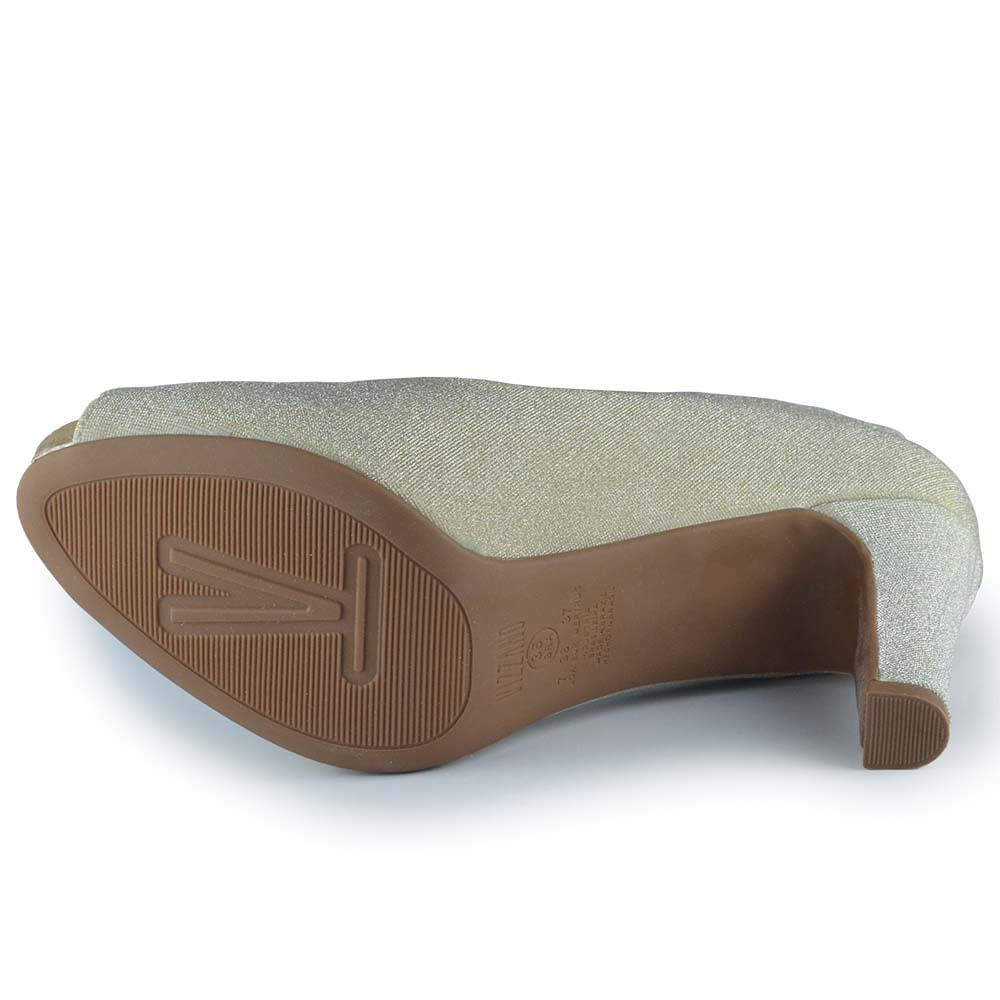 Scarpin Vizzano Feminino Salto Alto Glitter1840.300 TELA - Foto 5