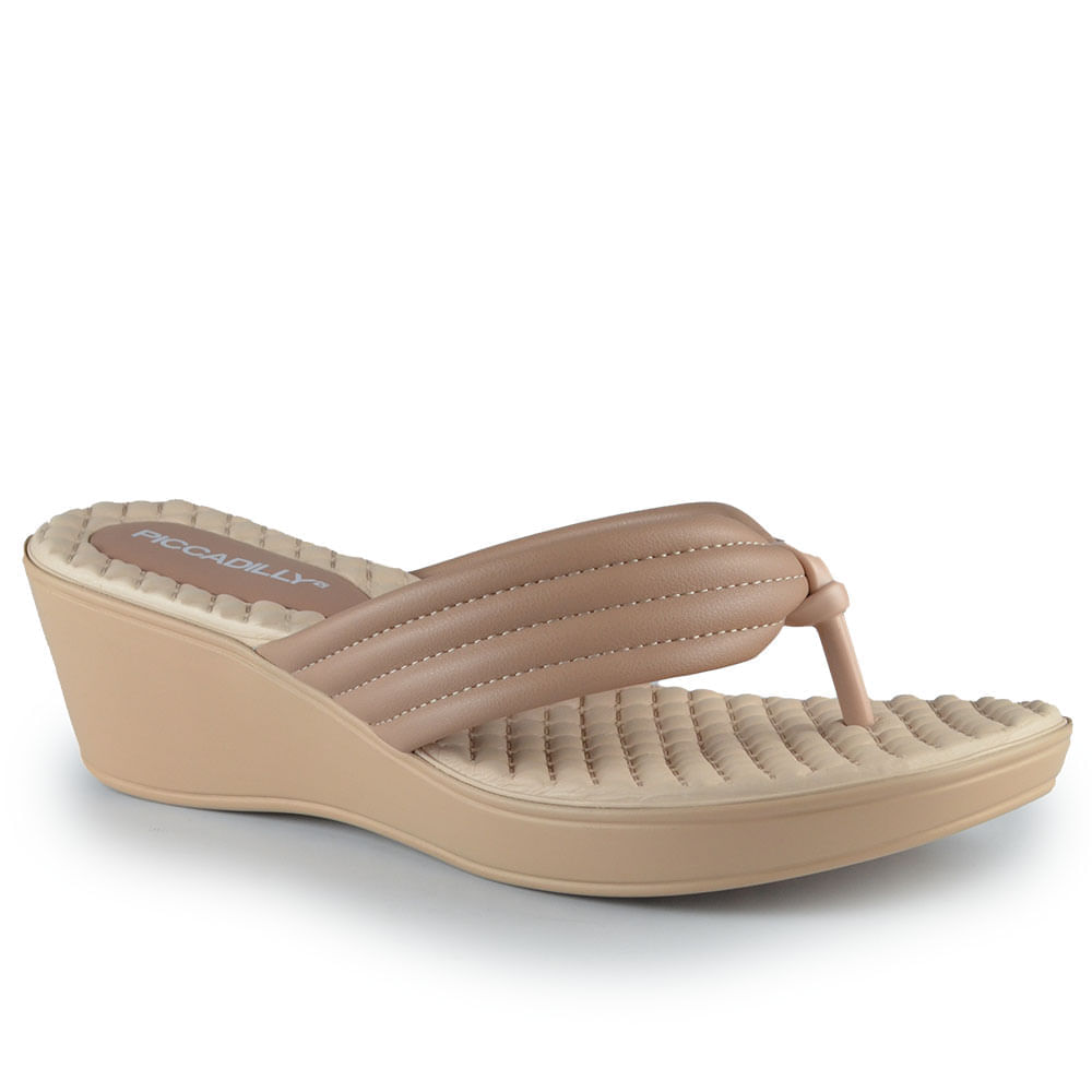 Sandália Anabela Piccadilly Feminina Salto Baixo TM 540344 - Foto 2