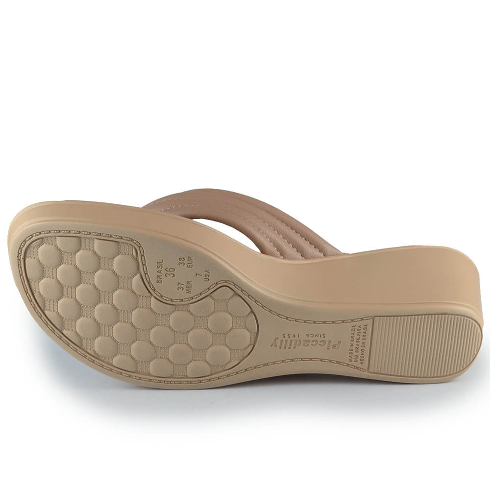 Sandália Anabela Piccadilly Feminina Salto Baixo TM 540344 - Foto 5