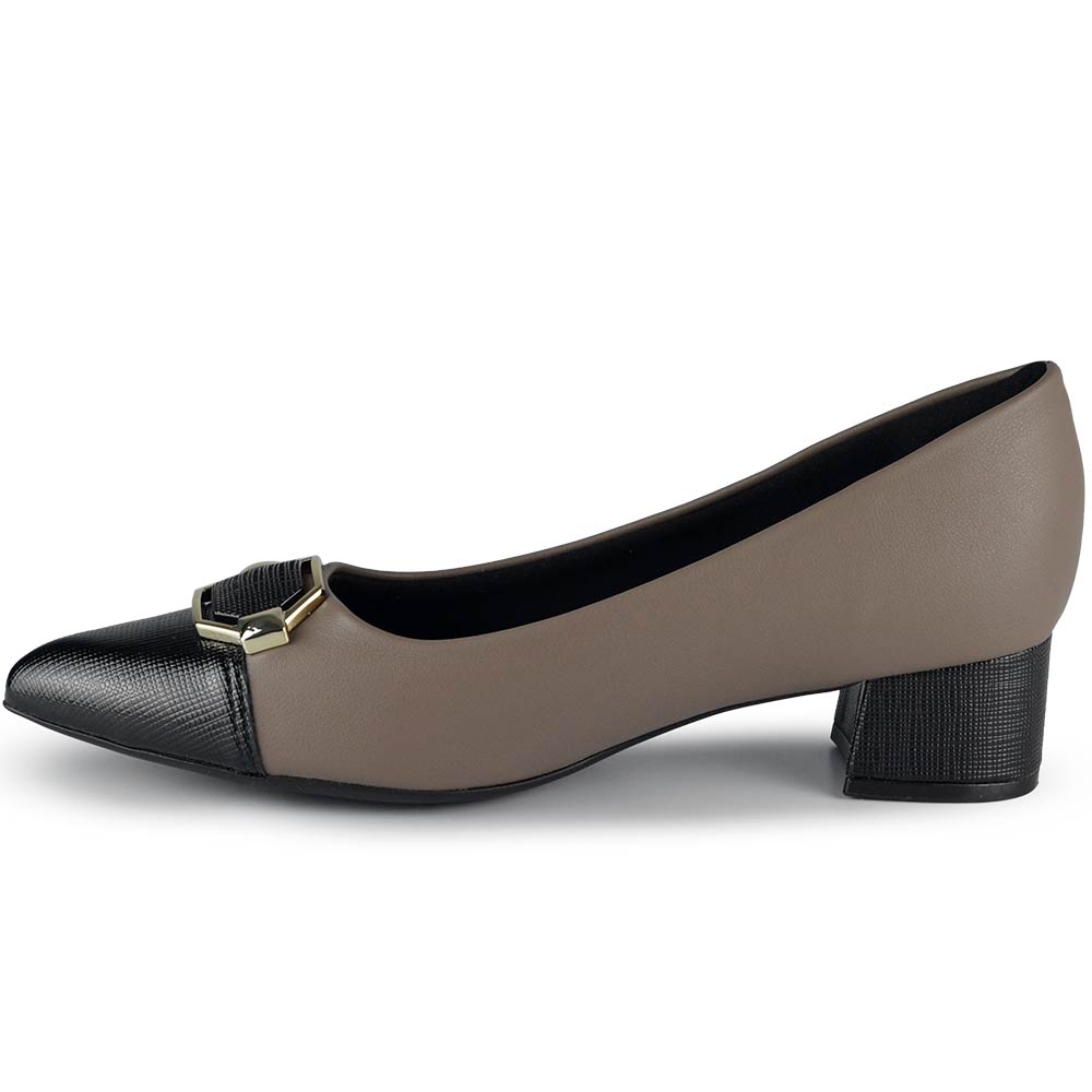 Scarpin Piccadilly Feminino Salto Baixo Bloco 739051 - Foto 3