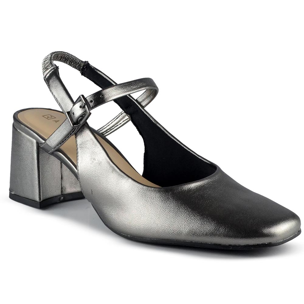 Chanel Ramarim Feminino Salto Bloco 2417131 METAL - Foto 2