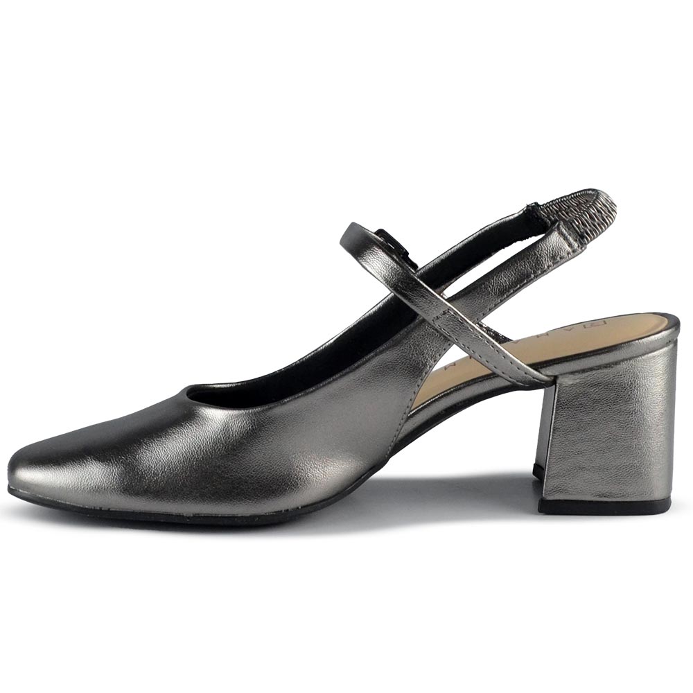 Chanel Ramarim Feminino Salto Bloco 2417131 METAL - Foto 3