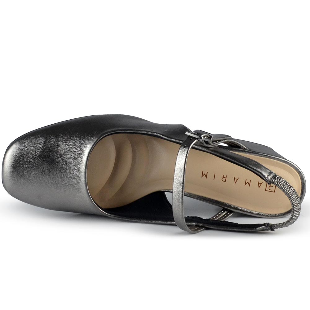 Chanel Ramarim Feminino Salto Bloco 2417131 METAL - Foto 4