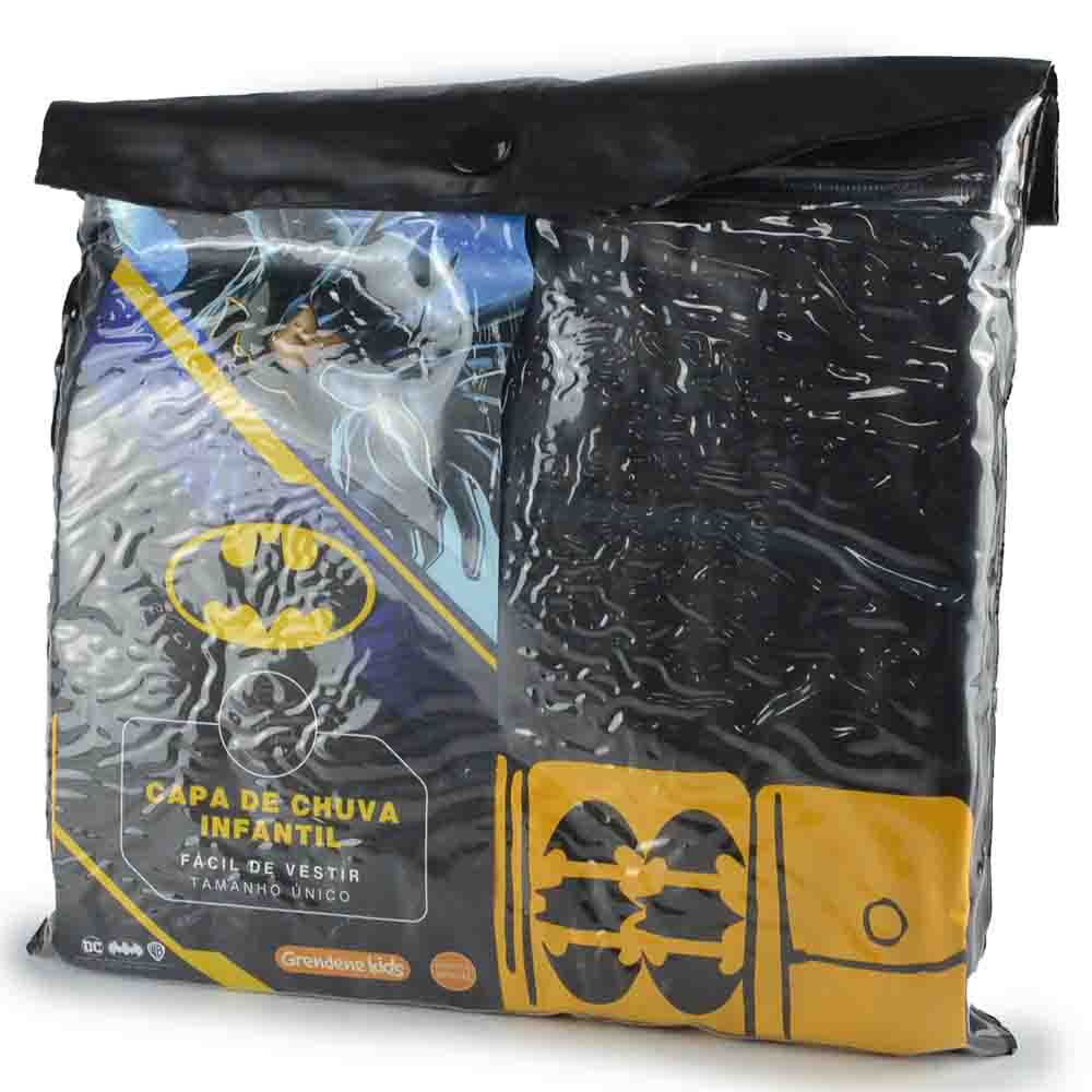 Kit Bota Galocha Infantil Grendene Masculina Batman com Capa 23056
