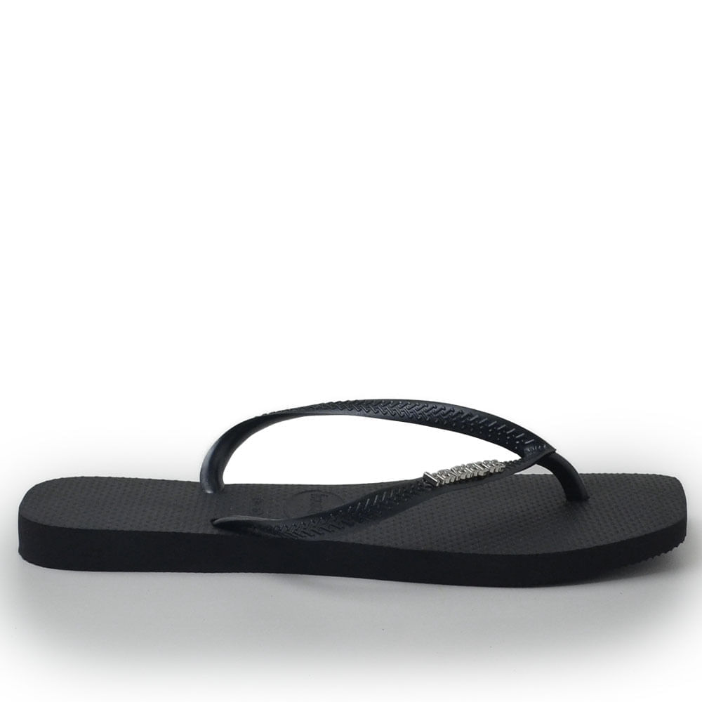 Chinelo Havaianas Feminino Slim SQUARE LOGO MET - Foto 2
