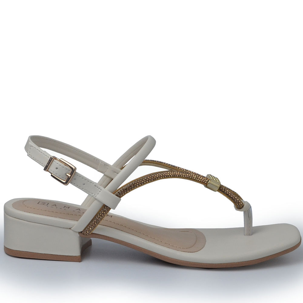 Sandália Ramarim Feminina Salto Baixo 2448206 - Foto 1