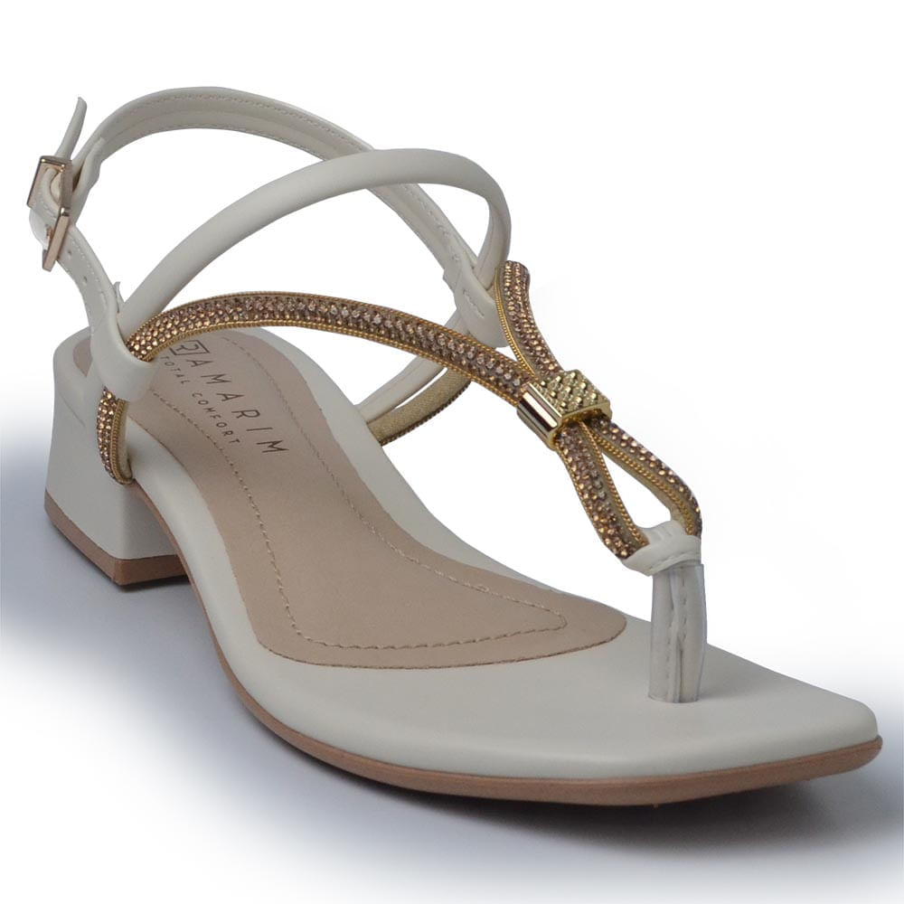 Sandália Ramarim Feminina Salto Baixo 2448206 - Foto 2