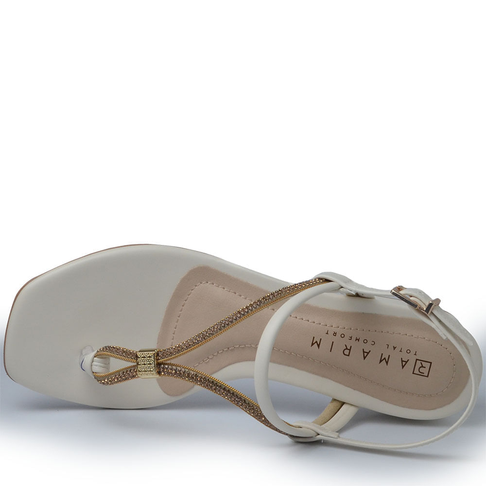 Sandália Ramarim Feminina Salto Baixo 2448206 - Foto 4