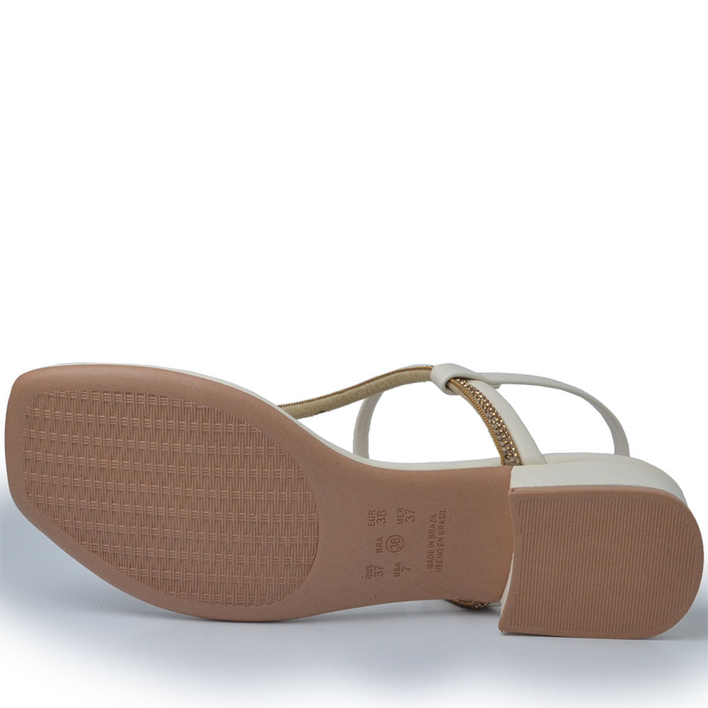 Sandália Ramarim Feminina Salto Baixo 2448206 - Foto 5