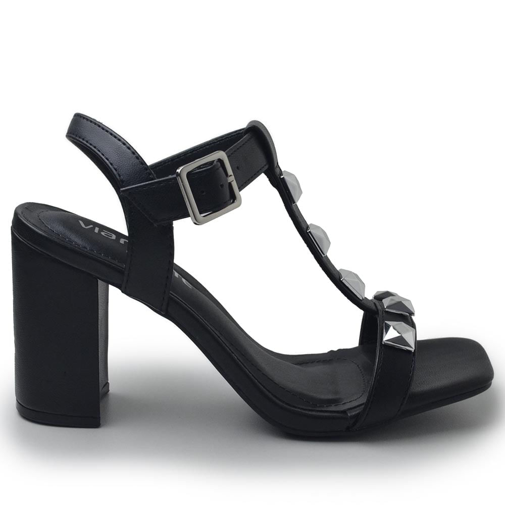 Sandália Via Marte Feminina Salto Alto 139-001-01 - Foto 1