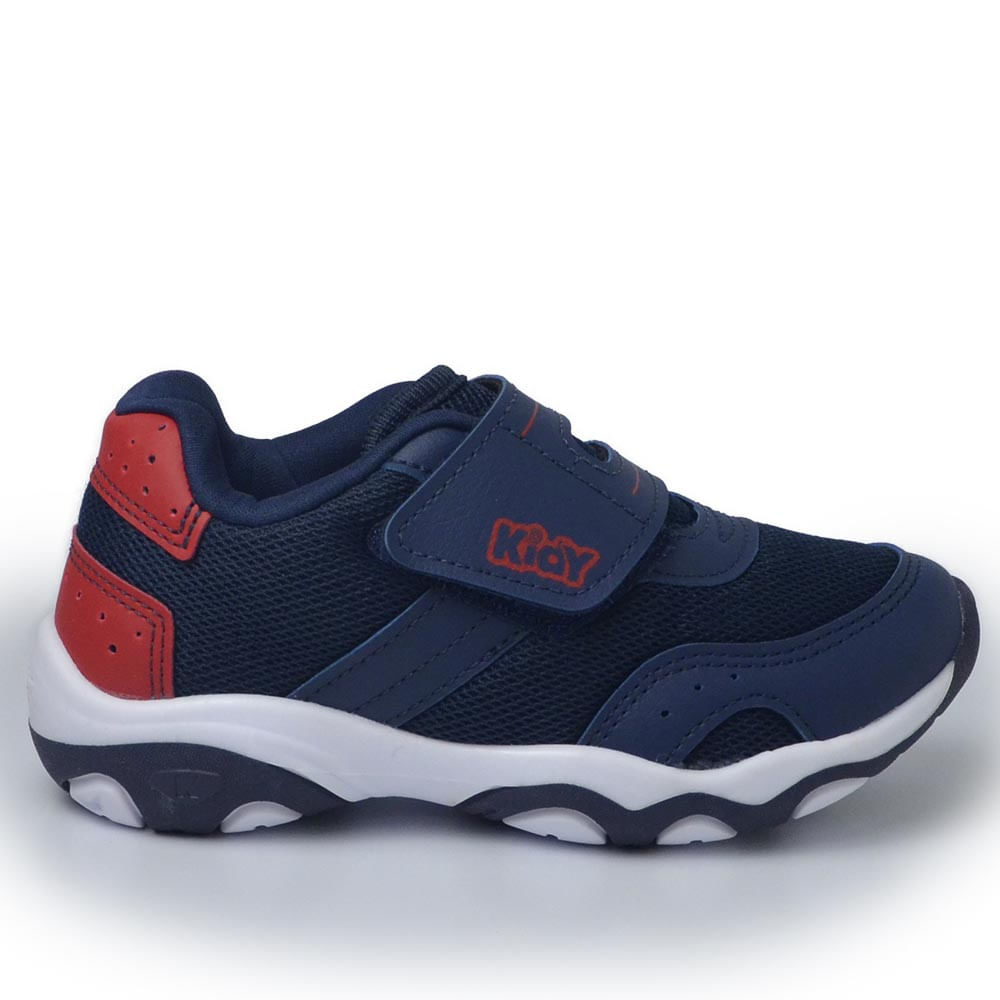 Azul Marinho Tenis Infantil Masculino Com Velcro Tenis Masculino