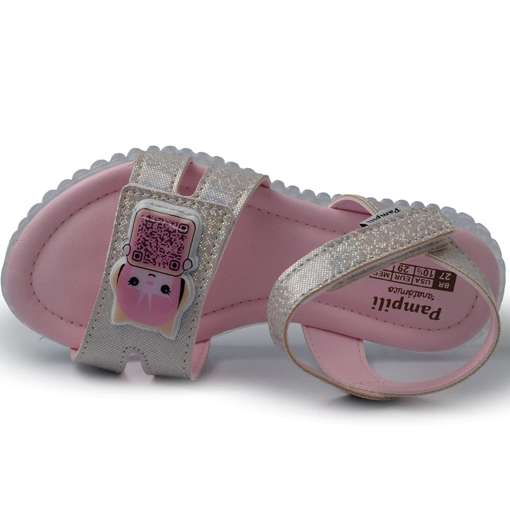 Sandália Papete Infantil Pampili Feminina 123.272 - Foto 4