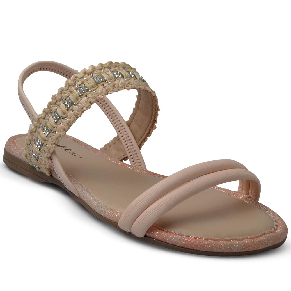 Sandália Rasteira Infantil Pink Cats Feminina V4791 - Foto 2