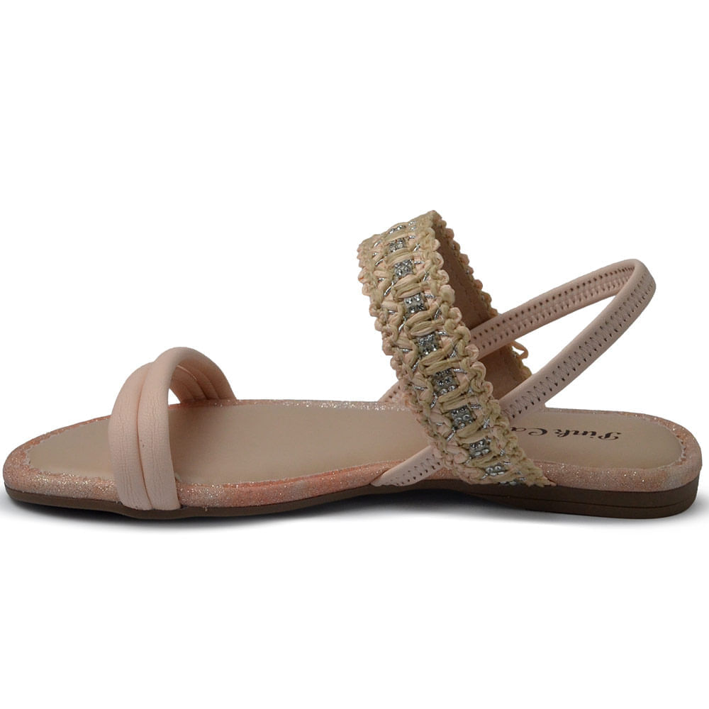 Sandália Rasteira Infantil Pink Cats Feminina V4791 - Foto 3