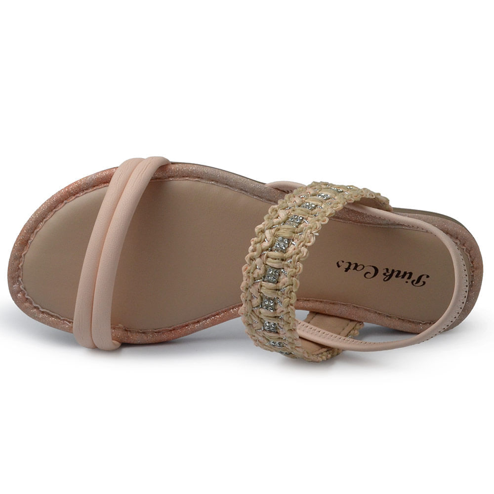 Sandália Rasteira Infantil Pink Cats Feminina V4791 - Foto 4