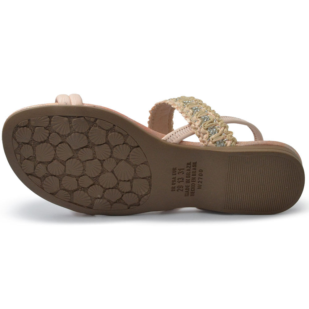 Sandália Rasteira Infantil Pink Cats Feminina V4791 - Foto 5